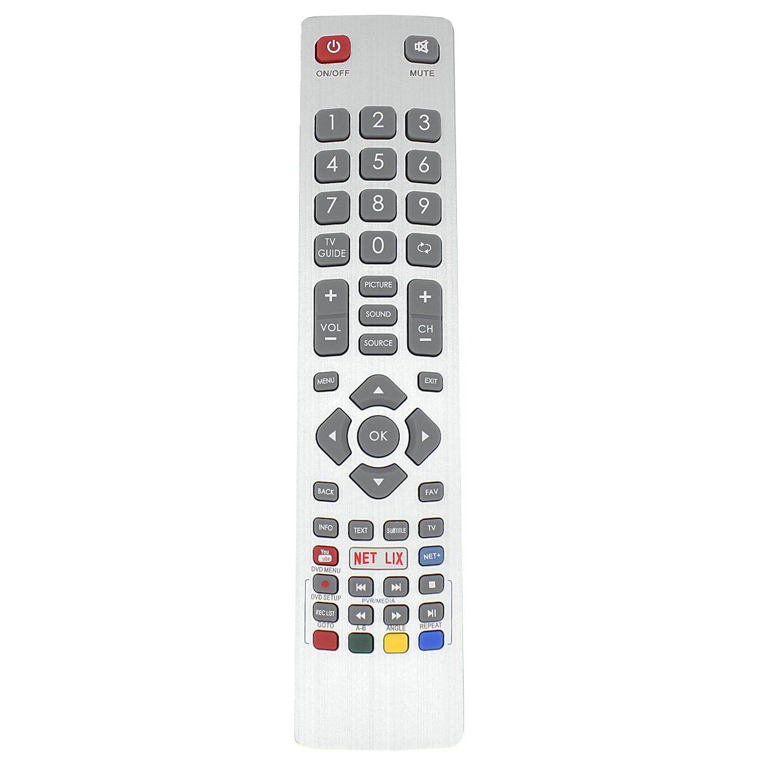 SHWRMC0115 Remote Control Replacement for Sharp TV LC-40CFG6002E LC-40CFG6002K LC-49CFG6001K LC-40FG5242E LC-40UG7252E LC-24DHG6001K LC-32CFG6001E LC-32HG5141K LC-32HG5341K LC-40UG7252K LC-40UI7352E