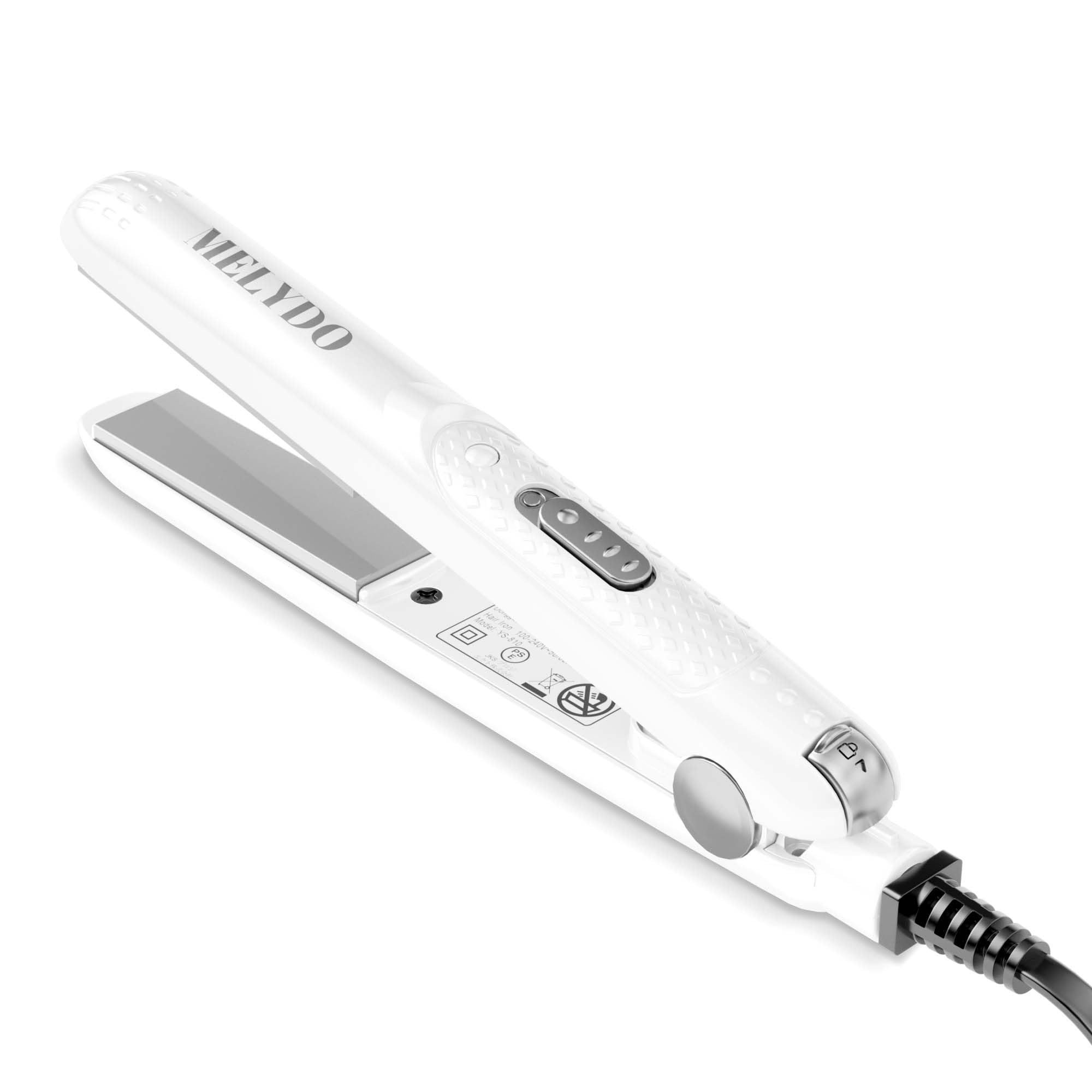 MELYDO Mini Hair Straightening Iron, Ultra Lightweight, 2-Way Hair Iron, Straight Bangs, Curl, High Temperature 422°F (210°C), Rapid Heating, Negative Ions, Shiny Hair, Hair Care, Trowel, 0.7 inches