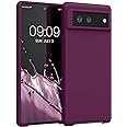 kwmobile Case Compatible with Google Pixel 6 Case - TPU Silicone Phone Cover with Soft Finish - Bordeaux Violet