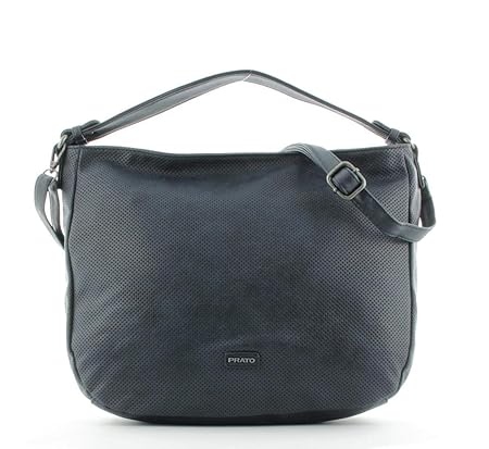 Prato Shopper Schultertasche Damen 34,5 x 30 x 13,5 cm - Jeansblau