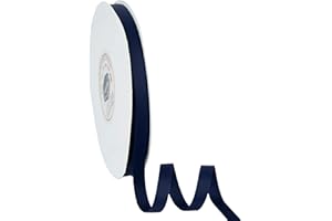 VATIN Deep Marine Blue Grosgrain Ribbon, 3/8" x Continuous 50 Yards, Blue Polyester Grosgrain Ribbon,Use for Bows DIY Hair Accessories, Gift Wrapping, Craft and Sewing