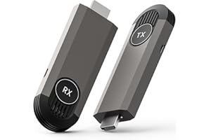 NOHZIO Wireless HDMI Transmitter and Receiver,HDMI Wireless Transmitter and Receiver, 2.4G/5G Dual-Band, Plug and Play, No APP Required, for Streaming Video/Audio from Laptop/PC to HDTV/Projector/Monitor