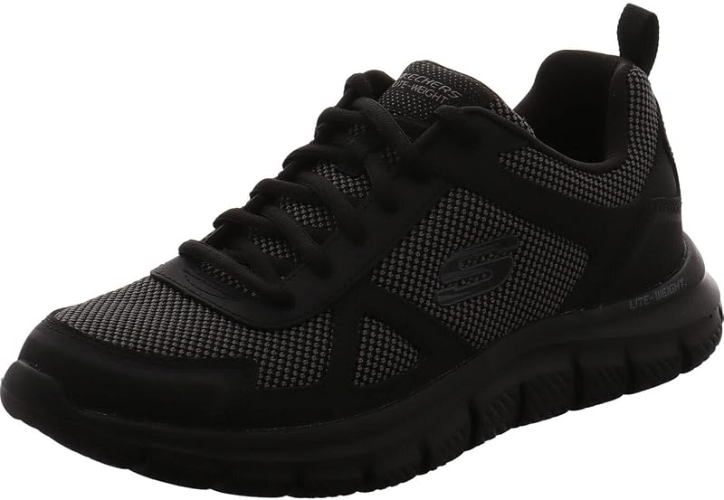 Track Bucolo, Zapatillas de running Hombre, Negro (Black Leather/Mesh/Trim), 42 EU