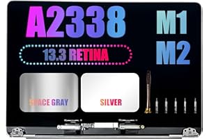 JYYSCRN A2338 Screen Replacement for M1 M2 MacBook Pro Retina 13" A2338 Screen EMC 3578 MYD83 MYD92 MYDA2 MYDC2 Full LCD LED Screen Display Assembly.(Silver)