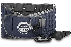 GINEKOO Decompression Belt - Inflatable Spinal Traction Brace for Lumbar Support and Lower Back Pain, Back Reliever for Men a