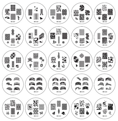 Manicure Accessories Nail Art Stamping Plate Set (25pc)