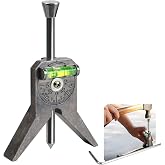 Anblak Pipe Center Finder, Pipefitter Tools w/Centering Head, Pipe Fitting Tools Center Finder Tool to Measure Pipe Diameter Over 0.5" and Up, 4" Y-Type Base Fitted with Dial Bubble Protractor.