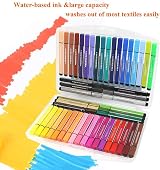 Kxf 36 Washable Felt Tip Pens Non-Toxic Thick Fibre Children Colouring Drawing view 2