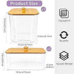 2+1 Pack Laundry Pods Container,Clear Laundry