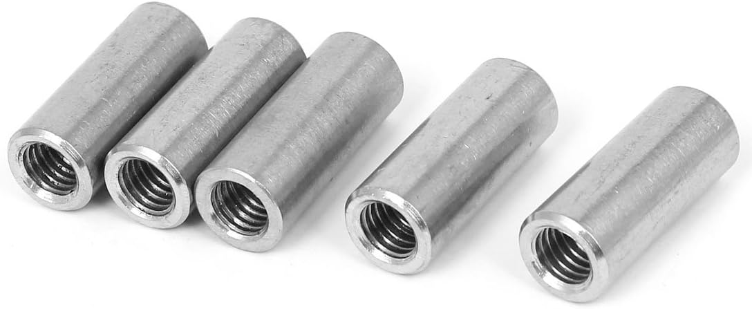 Sourcingmap 5x Edelstahl Schulterbolzen M5 - 6mm Schulterdurchmesser 8mm Länge