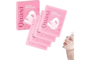 Quasi Collagen Mask 2.0, Bio Collagen Face Mask Korean, Firm Skin Deep Hydrating Masks for Wrinkle Reduction and Pore Minimiz
