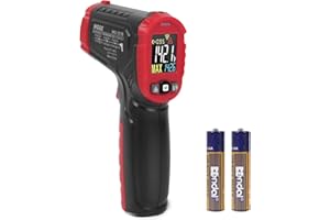 WGGE Infrared Thermometer Gun WG-127B, Digital IR Thermometer for Cooking, Candy, Food, Pizza Oven, Grill & Engine, Temp Reader -58℉~1112℉(-50℃~600℃) Non-Contact Temperature Gun (Not for Human)