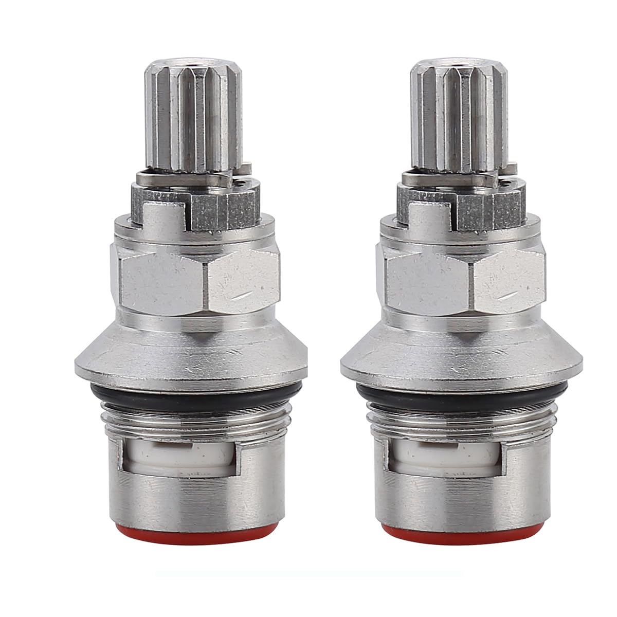 Photo 1 of 2 Pack Ceramic Disc Cartridge Replacement for 910-9000, Compatible with Price Pfister Hot & Cold Ceramic Valve, For Use on Two Handle Lavatory and Kitchen Faucets, 12 Point Broach