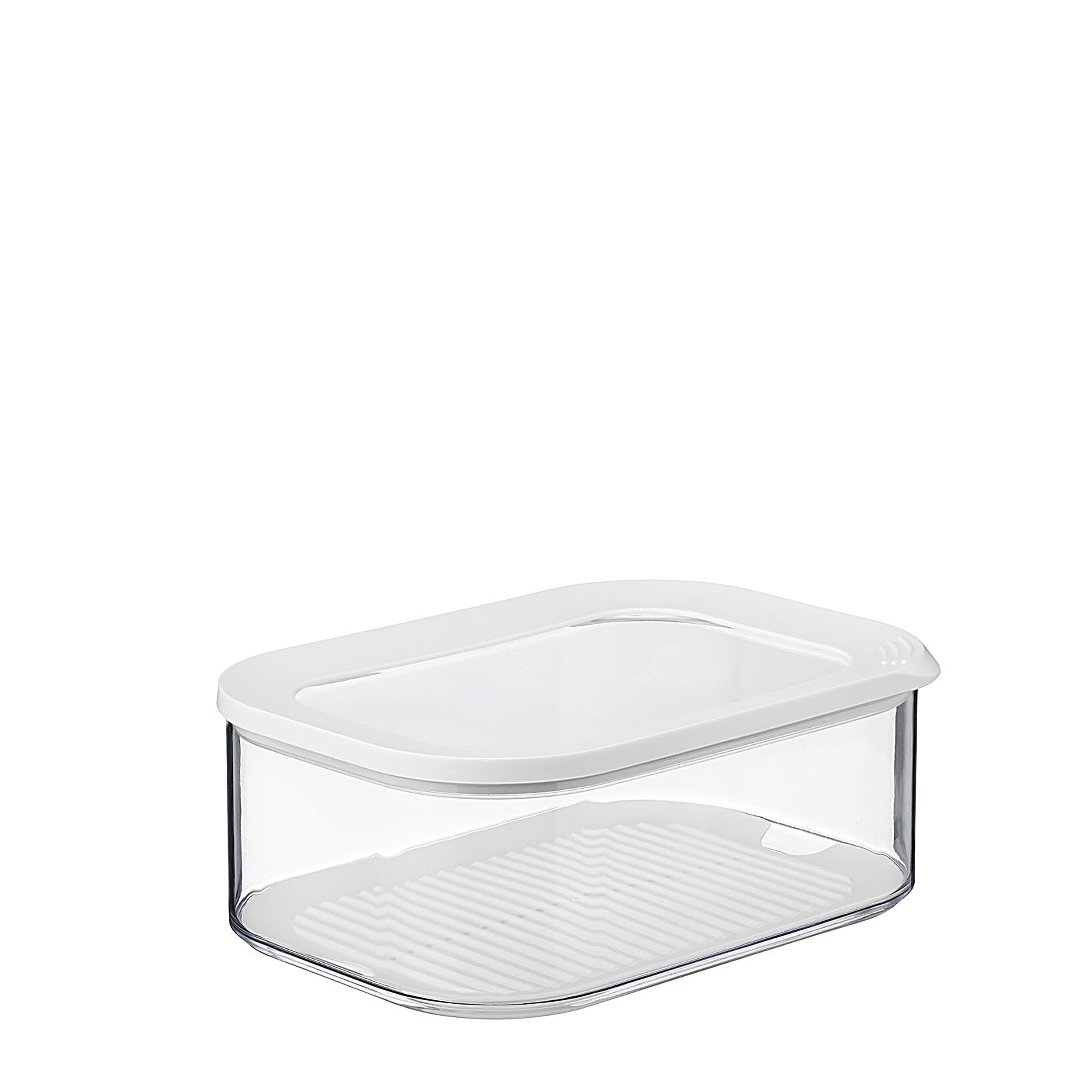 Mepal RST69340 Rosti Modula Storage Box with Clear Lid 2000-Millilitre Capacity Cheese box White 1/2"