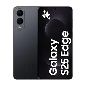 Samsung Galaxy S25 Edge, Smartphone AI, 3 anni di Garanzia del produttore, Display 6.7” QHD+ Dynamic AMOLED 2X, Fotocamera 200MP, RAM 12GB, 256GB, 3.900 mAh, Titanium Jetblack [Versione italiana]