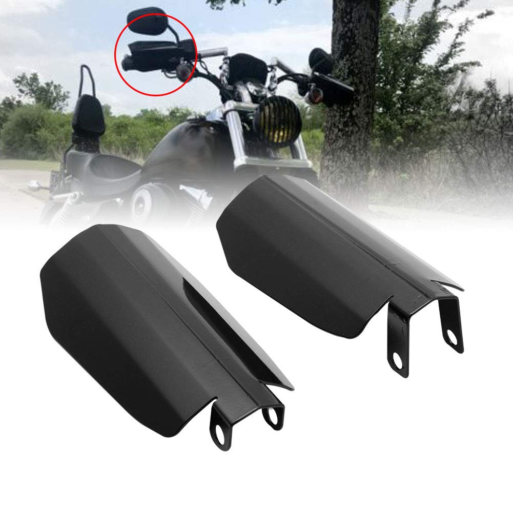 HIYOYO Motorcycle Hand Guards Black Large Coffin Cut Handguards Windshield for Harley Sportster Touring Street Glide Road King Electra Glide 2007-2020