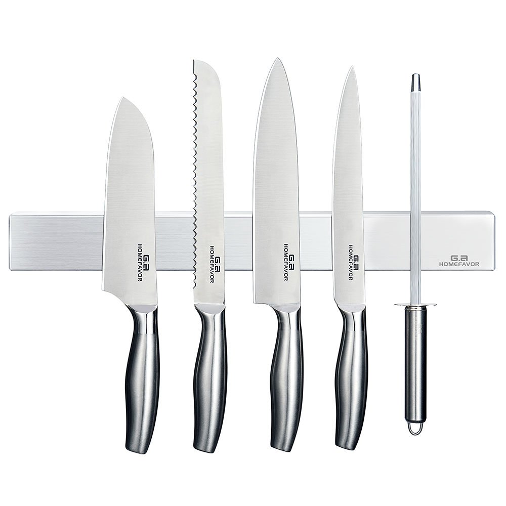 Magnetic Knife Strips, Stainless Steel Magnetic Knife Holder for Wall, 16-Inch Knife Magnetic Strip for Kitchen Utensil Organizer