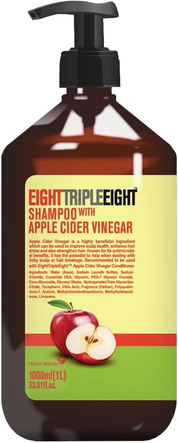 Eight Triple Eight Apple Cider Vinegar Shampoo 1 Litre Yellow