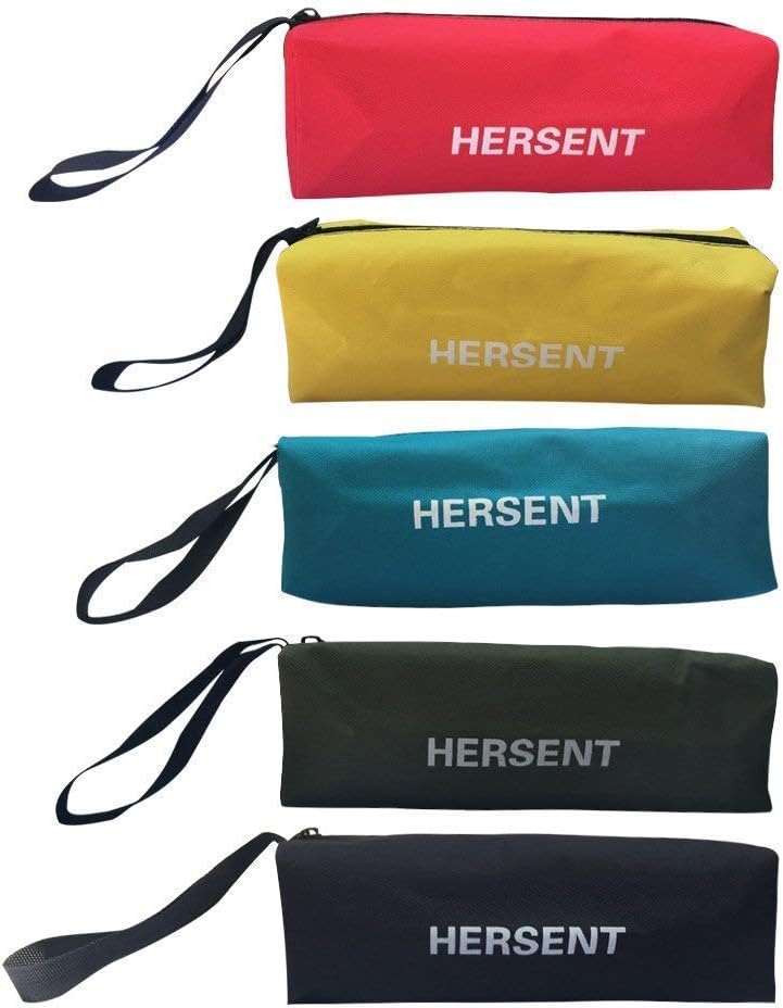 YWYHHM 5 Pcs Small Canvas Tool Bags Zippered Pouch with Hanging Loop Organizer