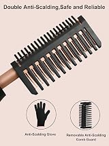 janelove Hot Comb Straightener 230°C LCD Anti Burn 80-230°C Wigs Beards view 3