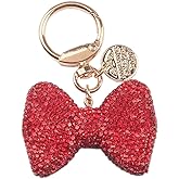 xuzhiyuan Zirconia Bowknot Keychain Colorful Rhinestone Bow Key Ring for Women for Car Keys Holder Bag Purse