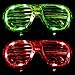 LED Toys Party Pack - 20 Piece Set - 2 LED Slotted Shaded Glasses - 2 LED Neon Shutter Party Glasses - 10 LED Finger Lights, 8 LED Strawberry Gel Rings - by Dragon Too