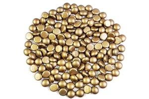 HappyFiller 800 Pcs 12~16 mm Mini Gold Flat Marbles for Vase Fillers,Glass Gems Stone Beads,5 LB,Arts Crafts,Candle Holder Decor,Table Scatters,Wedding Centerpieces,Valentines Day Decoraion