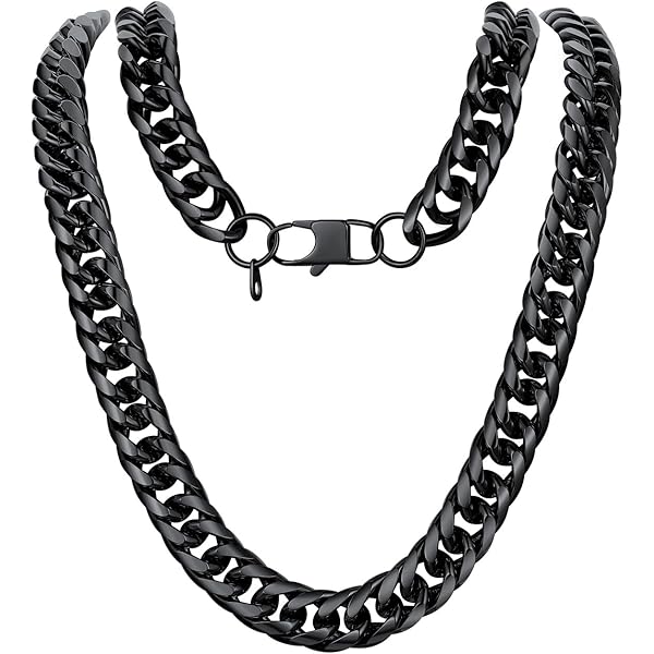 Inscca Silver Necklace for Men 5mm Choker 18