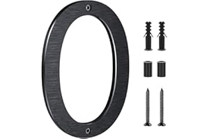 Yafimea 8 Inch Large House Numbers for Outside, Modern Black Metal Address Numbers with Floating Effect, Weatherproof Aluminu