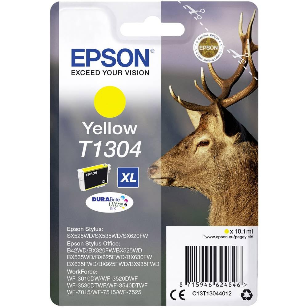 Epson T1304XL Yellow Stag Genuine High Yield DURABrite Ultra Ink Cartridge