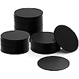 100PCS Black NTAG 215 NFC Cion Cards,Round 25mm(1inch) Waterproof PVC NFC Chip Tags,504 Bytes Memory Fully Programmable,Compatible with All NFC Enabled Mobile Phones & Devices