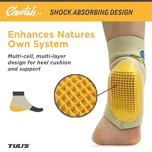 Tuli's Cheetah Heel Cup with Compression Sleeve for Sever's