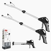 REWKCY 2Pack 32" Suction Cup Grabber Reacher Tool with Quick Trigger Handle | Elderly Grab It Reaching, For Smooth Surfaces Items/Indoor &amp; Outdoor Use, Foldable Heavy Duty Trash Picker Upper