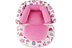 AIPINQI Baby Head Support for Car Seats, 2-in-1 Toddler CarSeat headrest Insert Cushion Soft Head Support Pillow Cushion for Newborn,Pink
