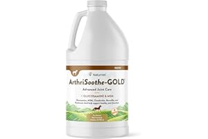 NaturVet ArthriSoothe-Gold Advanced Equine Glucosamine Joint Supplement Formula for Horses, Liquid, Made in The USA with Globally Source Ingredients 1 Gallon