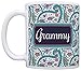 Mother's Day Gift for Grammy Birthday Gift 11oz Ceramic Coffee Mug with Handle Paisley