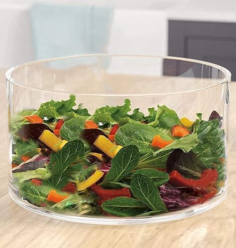 Large Glass Salad Bowl Microwave Dishwasher Safe Centerpiece