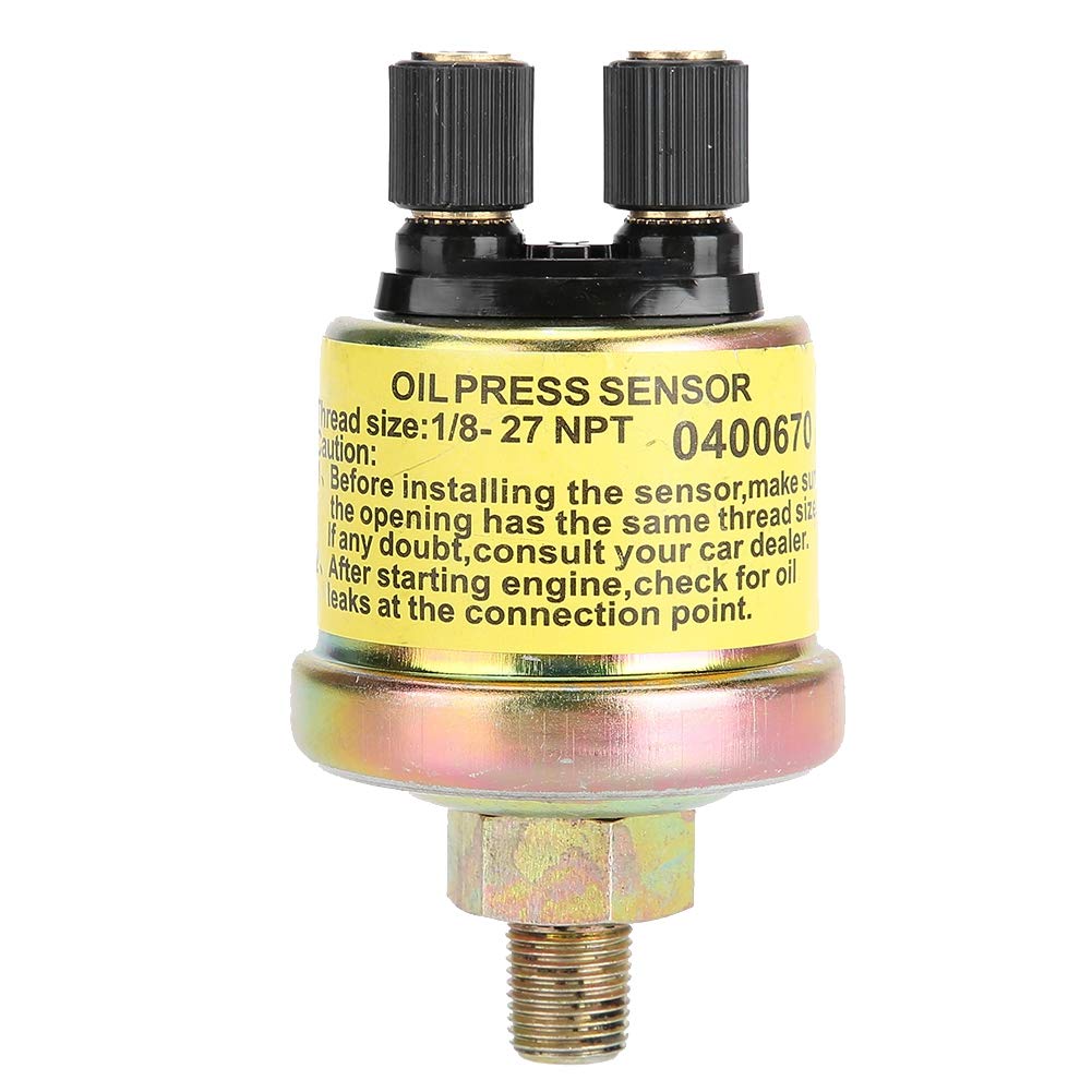 Oil Pressure Sensor 8 NPT Replacement Engine Oil Pressure Sensor for Aftermarket Gauge