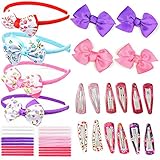 HAIR ACCESSORIES FOR GIRLS, TODDLERS & BABY GIRLS: 40 Pcs of Headbands, Hair Clips, Hair Bands, Bows, Ribbons, Clips, Barrettes, Alice Bands. Best Gifts & Present Idea For Girl & Toddlers Of All Ages.