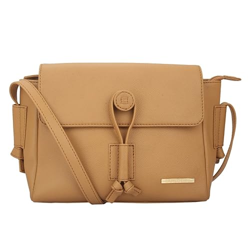 Lapis O Lupo Womens Dutch Synthetic Beige Sling Bag