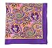 100% Printed Silk Wisteria and Hot Pink Bolstered Paisley Pocket Square