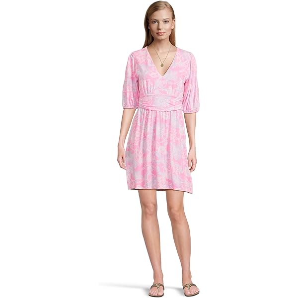 (取寄) リリー ピュリッツァー レディース シフト Lilly Pulitzer women Gerad Shift Conch Shell Pink Patchwork Eyelet Lilly Pulitzer Women's Gerad Shift, Conch Shell Pink Patchwork