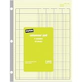 Staples 4-Column Columnar Book, 50 Pages, Green, 2-Pack | Comes with three-punched holes for use with post binders