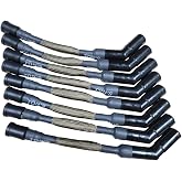 Ton's 10mm Titanium Sleeved Ignition Wires Compatible with Ford Godzilla 7.3 Gas Engine F 350 250 F53 Spark Plug Ceramic Cables High Performance 500 ohms Resistance V8 Econoline E, TONS-F73CK-TI-10MM