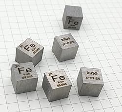 Iron Cube - 10mm Pure Metal Element Cubes - Laser