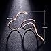 Bella Lotus Rose Gold Plated Zircon Simple Two Finger Double Snake Fashion Ring For Women