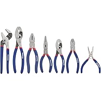 WORKPRO 7-piece Pliers Set (8-inch Groove Joint Pliers, 6-inch Long Nose, 6-inch Slip Joint, 4-1/2 Inch Long Nose, 6-inch Dia