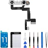 CYKJGS for iPhone 11 Front Camera Replacement Flex Cable Connector OEM | Face Front 12MP Camera Part Facing Lens Module Light Receiver Transmitter Full Repair Tools for iPhone11 A2111 A2221 A2223