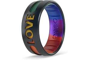 Enso Rings Pride Collection - LGBTQ+ Silicone Ring - Etched Design - Comfortable, Breathable, and Safe