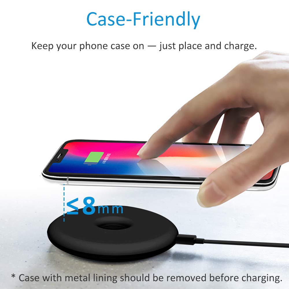 Wireless Charger, Christmas, Wozzako Charging Pad Compatible with iPhone Xs Max/XS/XR/X/8/8 Plus, Samsung Galaxy S9/S9+/S8/S8+/S7/S7 Edge More
